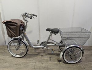 埼玉発 ブリヂストン 三輪自転車 ワゴン Mブリリアントシルバー MM TTA