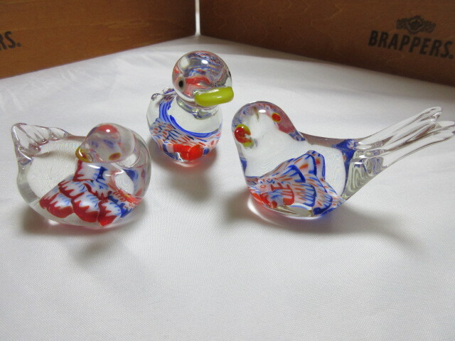 Yahoo!オークション -「ガラス細工 鳥」(工芸ガラス) (ガラス)の