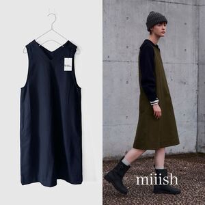 新品タグ付 2024AW MARGARET HOWELL マーガレットハウエル コットンウールVネックワンピース カタログ掲載38,500円