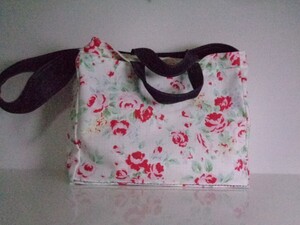 11★3Way バッグ トート ショルダー 斜め掛け★YUWA ローズ 薔薇 ★ざっくりとしたコットン★収納力バッグ★ロマンティック雰囲気