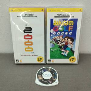 070912 295157-51 PSP ポータブル プレイステーションポータブル ゲームソフト 3点(みんなのGOLF他) 動作未確認 ジャンク品