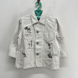 未使用 JOEY HYSTERIC ジョーイヒステリック 49110142 キッズ 子ども服 カバーオール ワークジャケット S 100 10128412