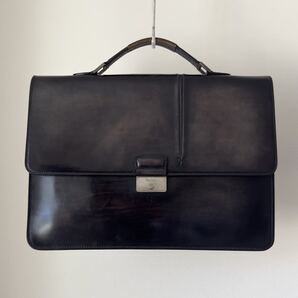 幻の名作 110万円 ベルルッティ ガスパール パティーヌレザーブリーフケース ビジネスバッグ マダムオルガ期 ブラック アンジュール 正規品