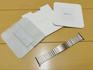 Apple watch 42mm 44mm 45mm 46mm 49mm シルバー リンクブレスレット アップルウォッチ バンド ベルト アップル純正 正規品 ステンレス