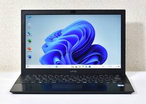 VAIO VJPB11C11N/Core i7-6500U/メモリ8GB/ SSD 256GB/13.3インチ/高解像度1920x1080/Windows 11/中古ノートパソコン/管:V95