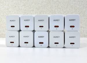 10個セット/AUKEY PA-Y20S 20W USB-C 共通ACアダプター/Mini 急速充電器/ Power Delivery 3.0/中古品