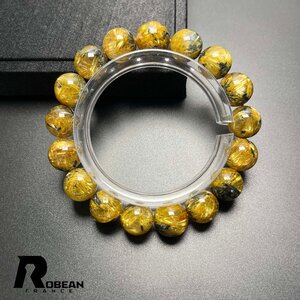 レア EU製 定価77万円★ROBEAN・太陽花タイチンルチル★黄金針水晶 金運 開運 ゴールド ブレスレット パワーストーン 11.7-12.4mm D0922502