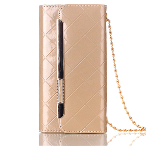 iphone XS レザーケース アイフォン x ケース iphone x/xs ショルダーケース チェーン付き 手帳型 カード収納 ベージュ