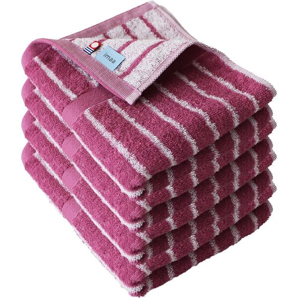 4枚セット ふわふわ フェイスタオル 薄手 吸水速乾 認定 日本製 今治タオル 綿100% 真空圧縮パック imaa(アイマ) S