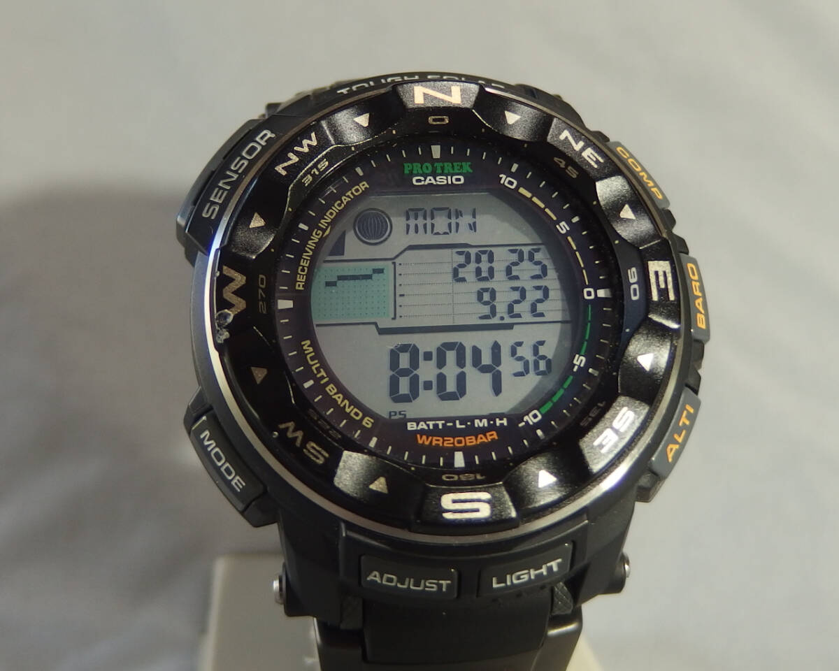 CASIO PRO TREK タフソーラー 腕時計　PRW-2500 極美品 CASIO PROTREK PRW-2500 電波ソーラー ブラック - メルカリ