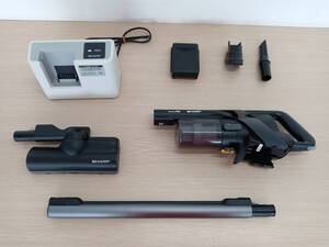 【BE-3013】SHARP シャープ EC-FR10-B 2024年製 RACTIVE Air 充電式掃除機 通電確認済 簡易掃除済