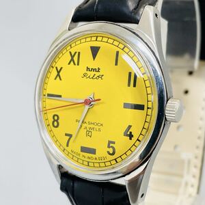 【訳あり】1円スタート★HMT★hmt★手巻き★メンズ★腕時計★ビンテージ★即日発送 ★ 匿名配送★ジャンク★イエロー