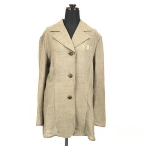 伊太利屋/イタリヤ★ウールジャケット【レディースL/11/ベージュ】 訳あり特価◆BG828