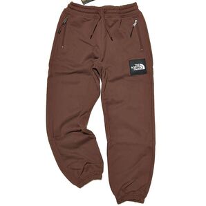S 新品 ノースフェイス 海外限定 ボックス ロゴ ワッペン 付き スウェット パンツ 裏起毛 トレーナー ジョガー ボトムス スクエア ズボン