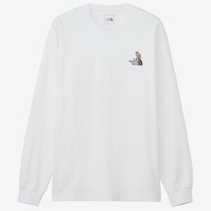 L 新品 ノースフェイス 刺繍 ネコ ロゴ ロンT 長袖 Tシャツ 白 Zoo Picker Tee ズー ピッカー 猫 ヤマネコ キャット CAT 動物 アニマル