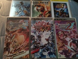 PSPソフト 動作品 ファンタシースター モンハン キンハー6本