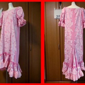 送料無料★フラダンス/ワンピースドレス MMJ Mermaid Lineマーメイドライン 必見!手間暇かけた凝ったデザイン ピンクアロハ ムームー