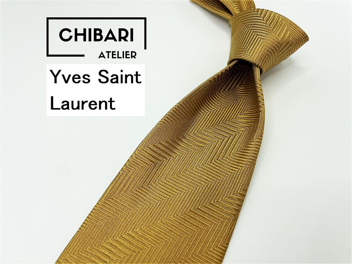 極美品 高級メリノウールスーツ Yves Saint Laurentネクタイ YVES SAINT LAURENT イヴサンローラン シグネチャー イブニング
