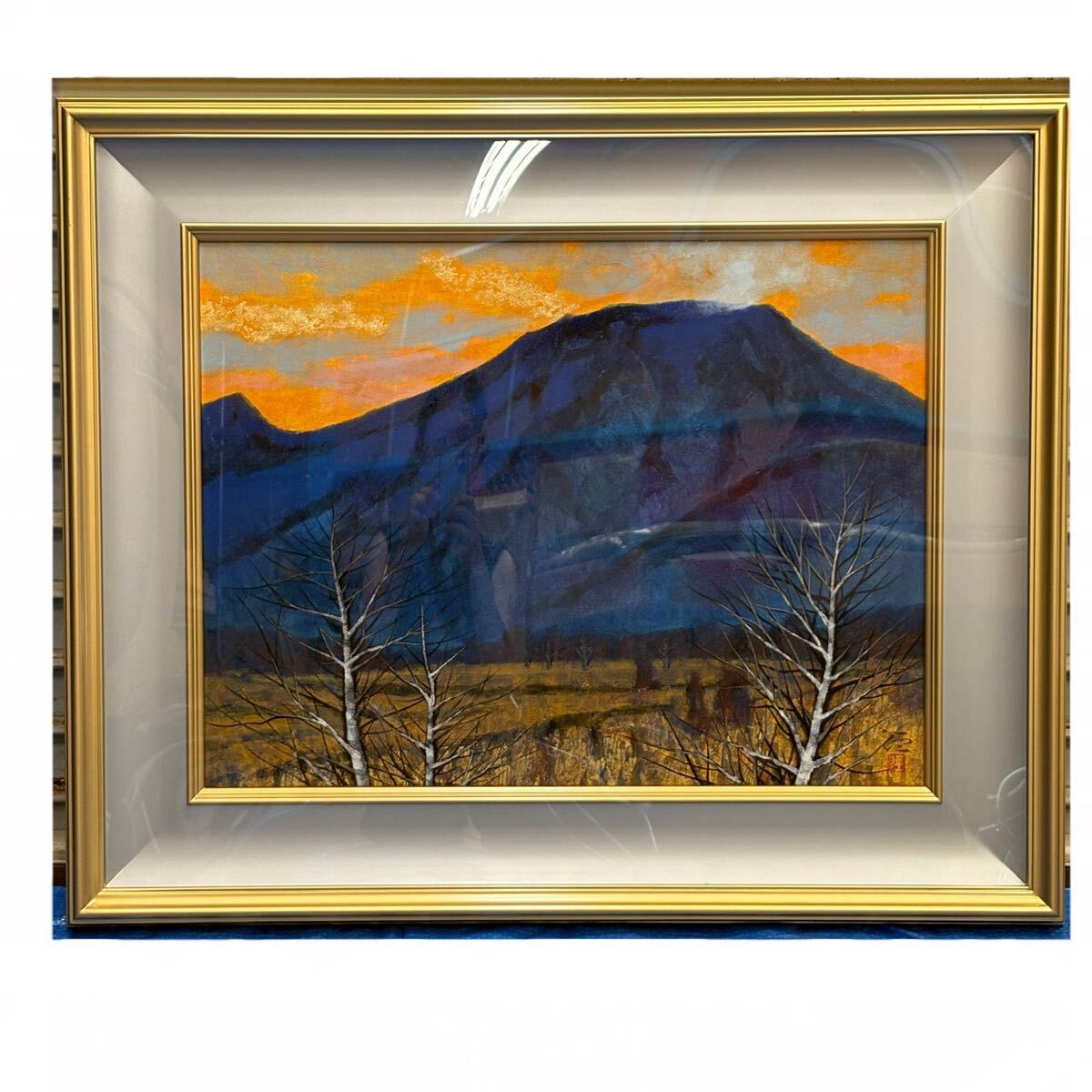 村山孝夫、【朝光妙高山】、希少な額装用画集より、新品額装付 村山孝夫、【朝光妙高山】、希少な額装用画集より、新品額装付
