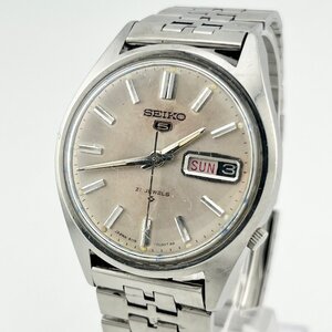 【稼働】SEIKO セイコー AT 6119-7000 セイコー5 デイデイト シルバー メンズ 9GA-45-028