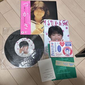 Редкий LP с Obi! To Ki Me Ki E-Yu Pack w/ Appendix Tsukasa TSUKASA ITOH JAL-12 Record Showa Idol японская вещь, фотокнига, наклейка, прозрачный файл.
