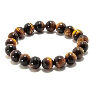 タイガーアイ ブレスレット 最高品質 5Aランク 内径16cm 10mm珠 未使用品