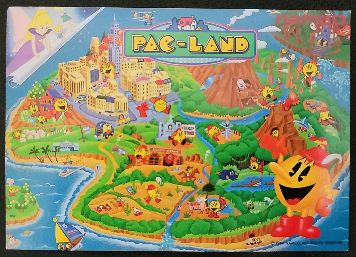 namco PAC-LAND アーケードゲーム パンフレット チラシ namco PAC-LAND アーケードゲーム パンフレット チラシ