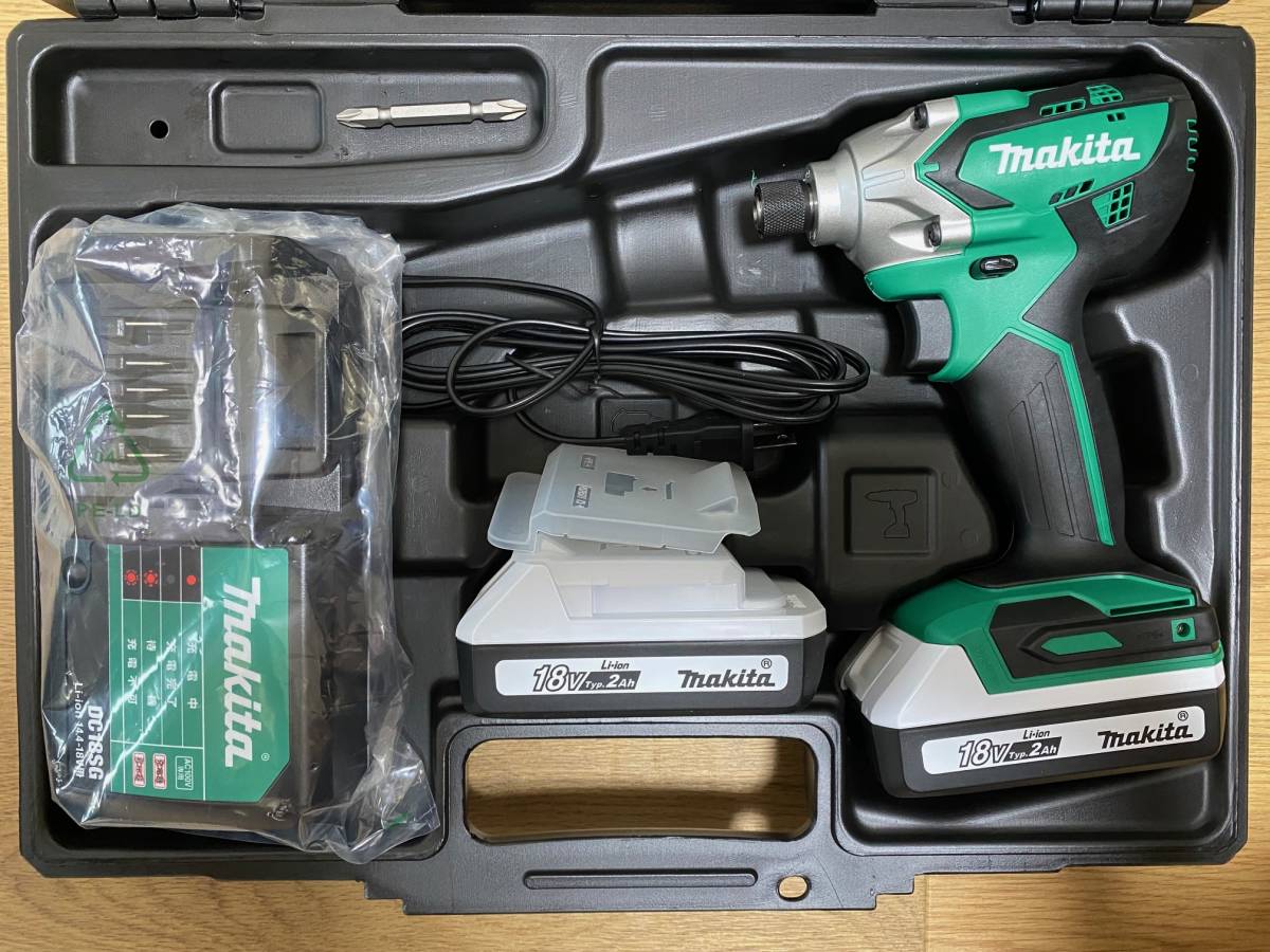 【未使用品&amp;中古の美品】充電インパクトドライバー&amp;充電万能マルチソーのセット マキタ TD022DSHXO(オリーブ) 充電式ペンインパクトドライバ 7.2