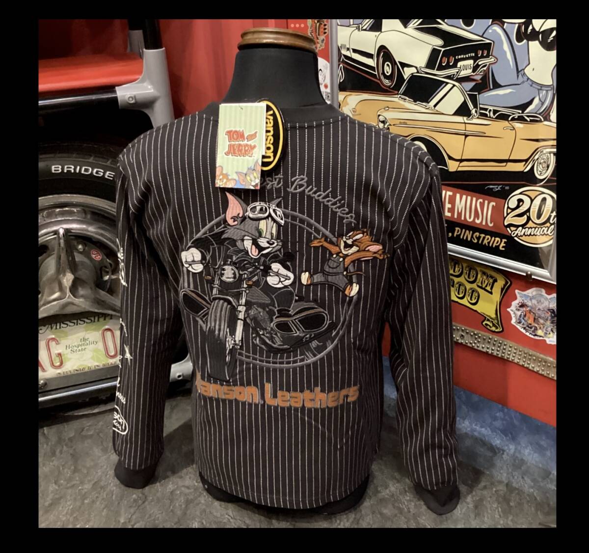 アメリカンロングリバー55 リバーシブルスカジャン ホットロッド ロカビリー柄S アメリカンロングリバー55 (@american_long_river55