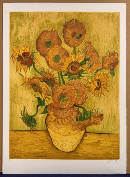 値下げ❗️ゴッホ リトグラフ バラとシャクヤク 絵画 値下げ❗️ゴッホ リトグラフ バラとシャクヤク 絵画 値下げ