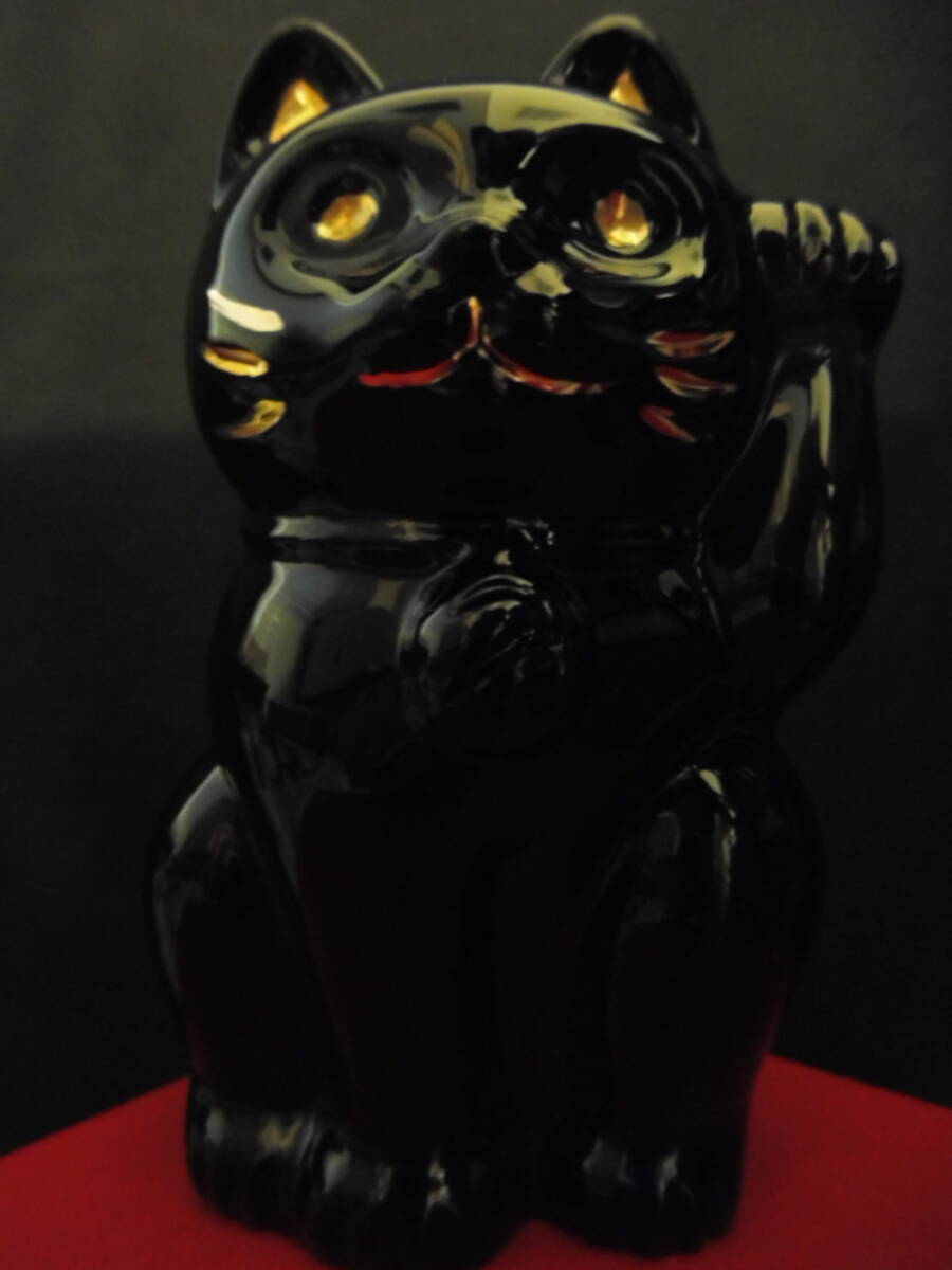 激レア★バカラ 招き猫 ミッドナイト クリスタルガラス 幸運 縁起物 ブラック 入手困難☆バカラ 招き猫 ミッドナイト クリスタルガラス 幸運