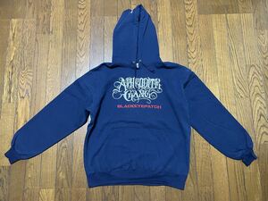 black eye patch aphrodite gang navy hooded hoodie パーカー ネイビー 紺 舐達磨
