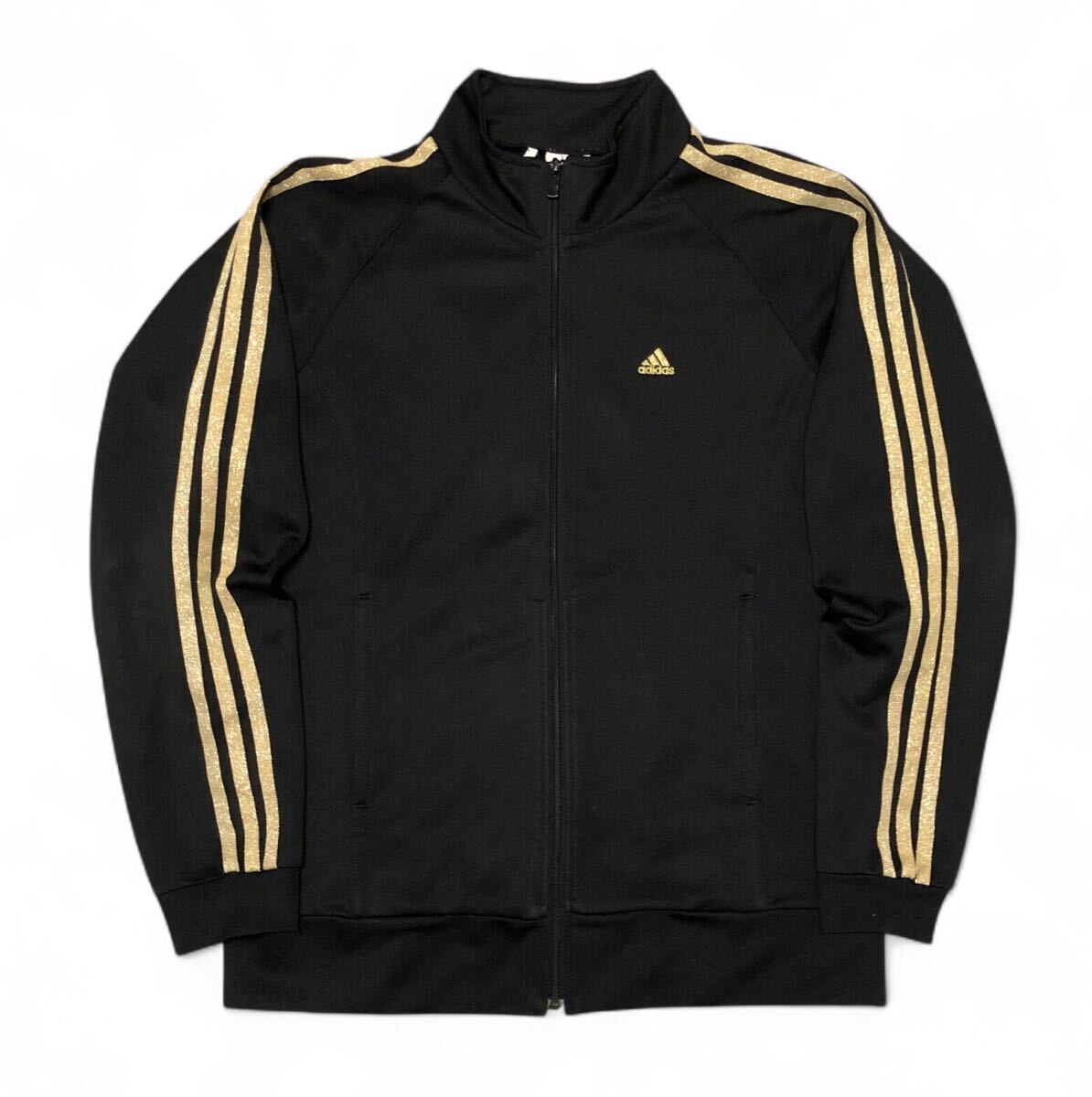 送料込み　adidas 黒 3本ライン ジャージジャケット　ヨーロッパモデル アディダス adidas ジャケット ジャージ トラックジャケット 3本