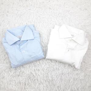 美品◎UNIVERSAL LANGUAGE Yシャツ2点セット 白 水色