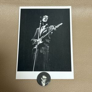 【Vintage】バディ・ホリー 缶バッジ ポストカード セット 50's USA 写真 はがき バッチ ピンズ ピンバッジ ロカビリー Buddy Holly