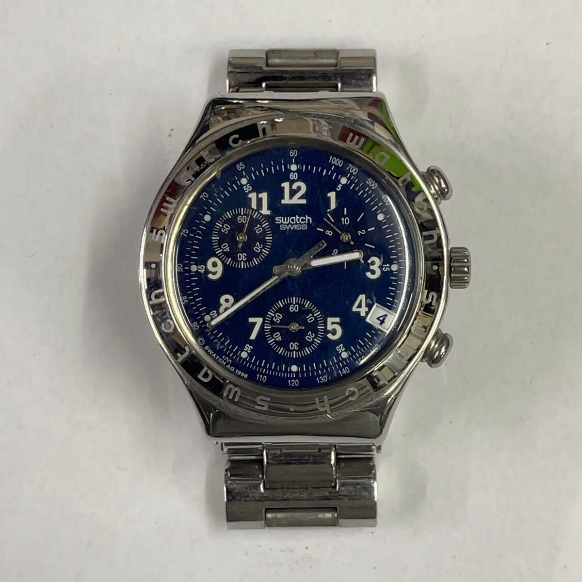 【新品未使用稼働品】swatch Irony スウォッチ 稼働品 電池交換済 SWATCH IRONYスウォッチ アイロニーデイト 青