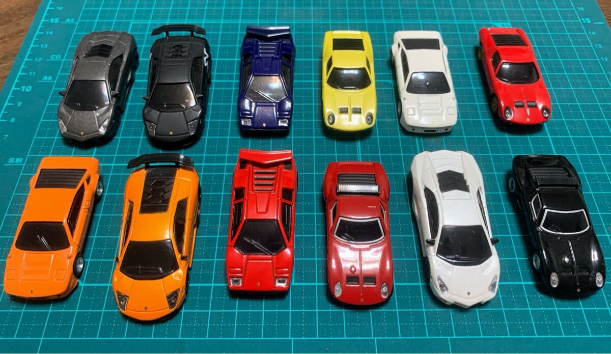 Lamborghini ミニカーセット 透明ケース付缶コーヒー景品商品16種類 Lamborghini ミニカーセット 透明ケース付缶コーヒー景品商品16