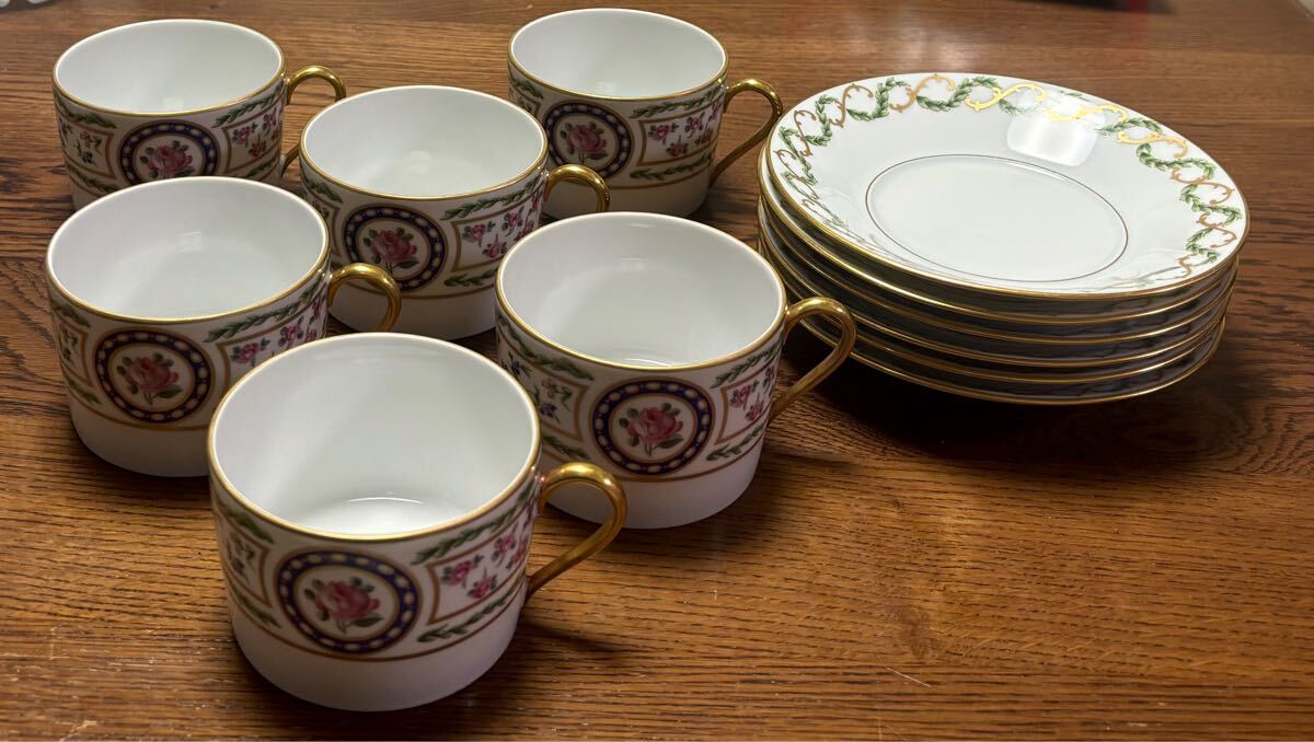 M_TKHS Haviland リモージュ ルーブシエンヌ　6枚セット中皿 M_TKHS Haviland リモージュ ルーブシエンヌ 6枚セット中皿