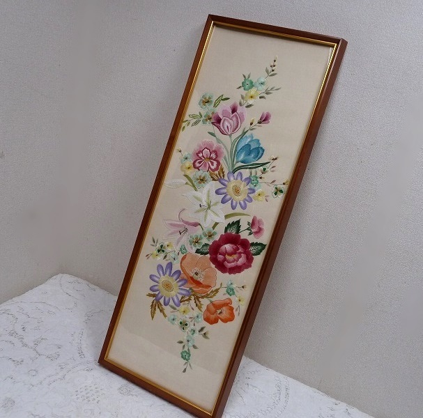 【手作り・美品】刺繍 壁掛け 額入り 刺繍作品の仕立ていろいろ~額装編~ Making up my embroidery