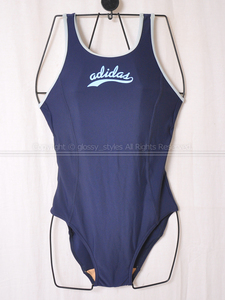 K2048-07■adidas アディダス 女子スイミングスポーツ水着 紺×水色 160