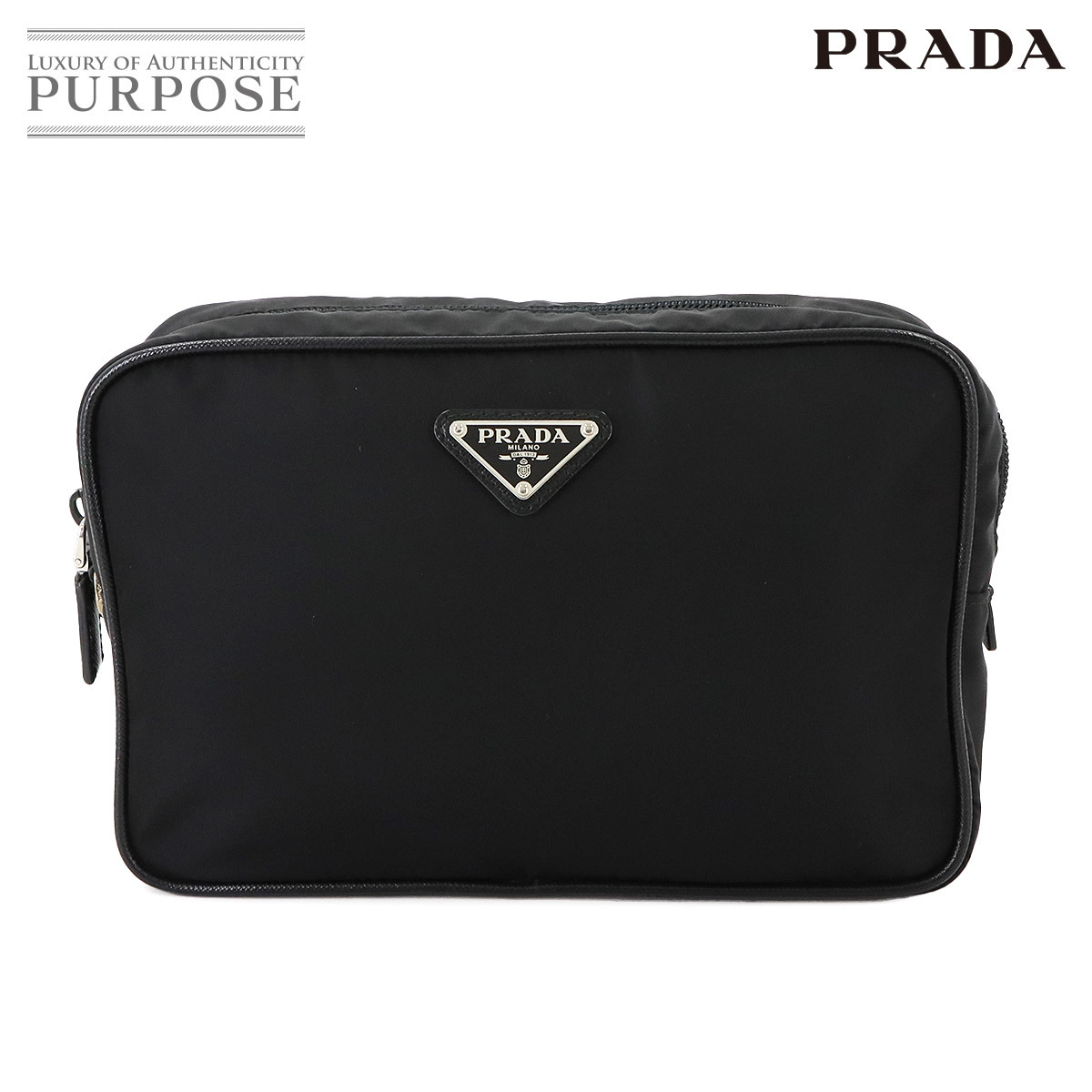 【未使用】プラダ　ポーチ　ブラック　MV28 ナイロン　サフィアーノレザー 楽天市場】プラダ ポーチ リナイロン サフィアーノレザー ポーチ