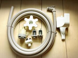 【値下げしました】風呂水給水ホースセット スパナ 固定器具 給水栓継手 Panasonicドラム式洗濯乾燥機 NA-VX9500L用付属品一式