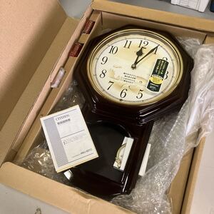 極美品 シチズン シネマソネット メロディ掛け時計 ジブリナンバー 箱付き 廃番品 CITIZEN 4曲 振り子時計 柱時計 レトロ 動作確認済