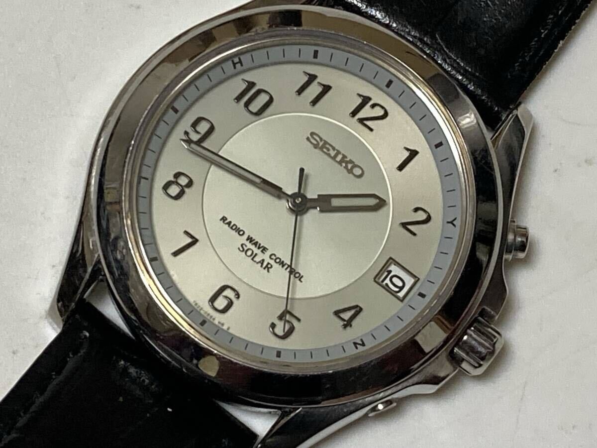 SEIKO セイコー SOLAR 7B22-0AZ0 ソーラー電波 腕時計 セイコー 腕時計 ソーラー シルバー 7B22-0AZ0 メンズ SEIKO