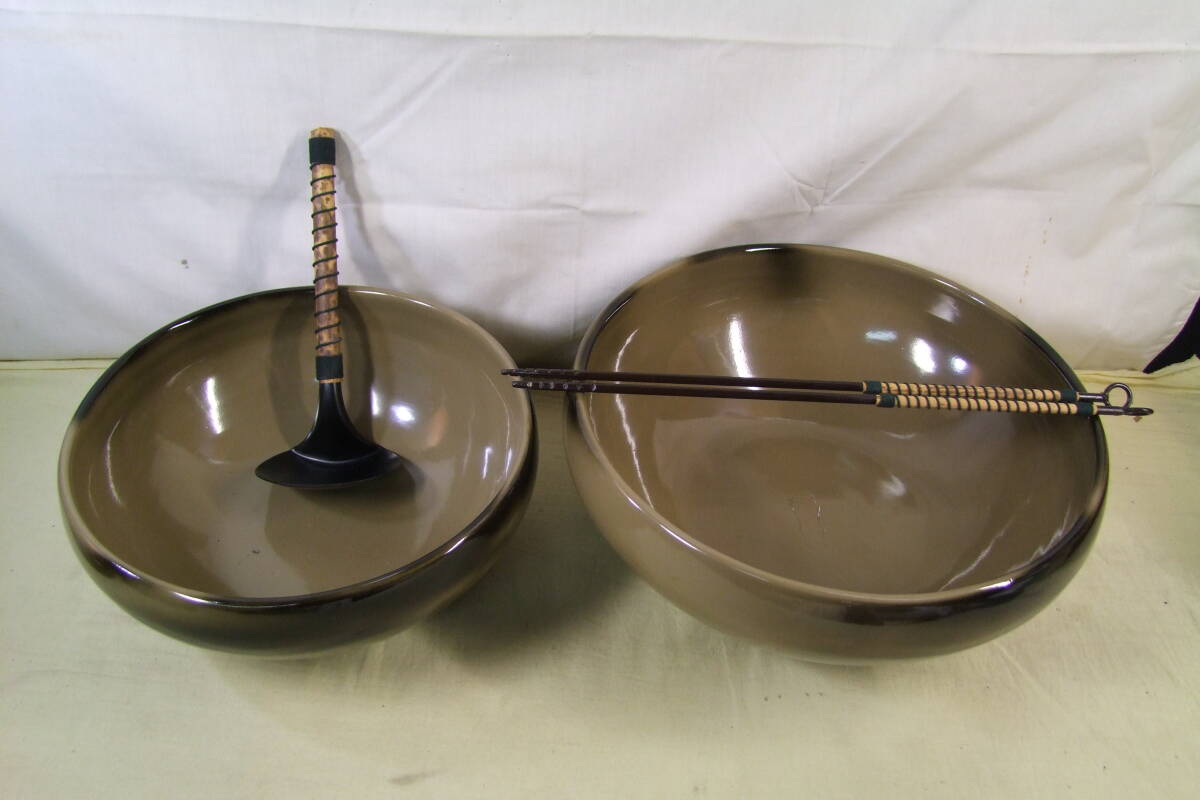 未使用 茶道具 半田焙烙セット火箸 と 茶道具 大炉ホーロクセット 紙箱 未使用 茶道具 半田焙烙セット火箸 と 茶道具 大炉ホーロク