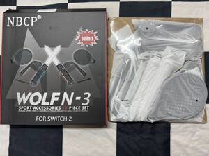 NBCP Nintendo Switch用スポーツアクセサリー10点セット Joy-Conグリップ2 剣2 ゴルフクラブ2 テニスラケット2 ストラップ2本レッド/ブルー