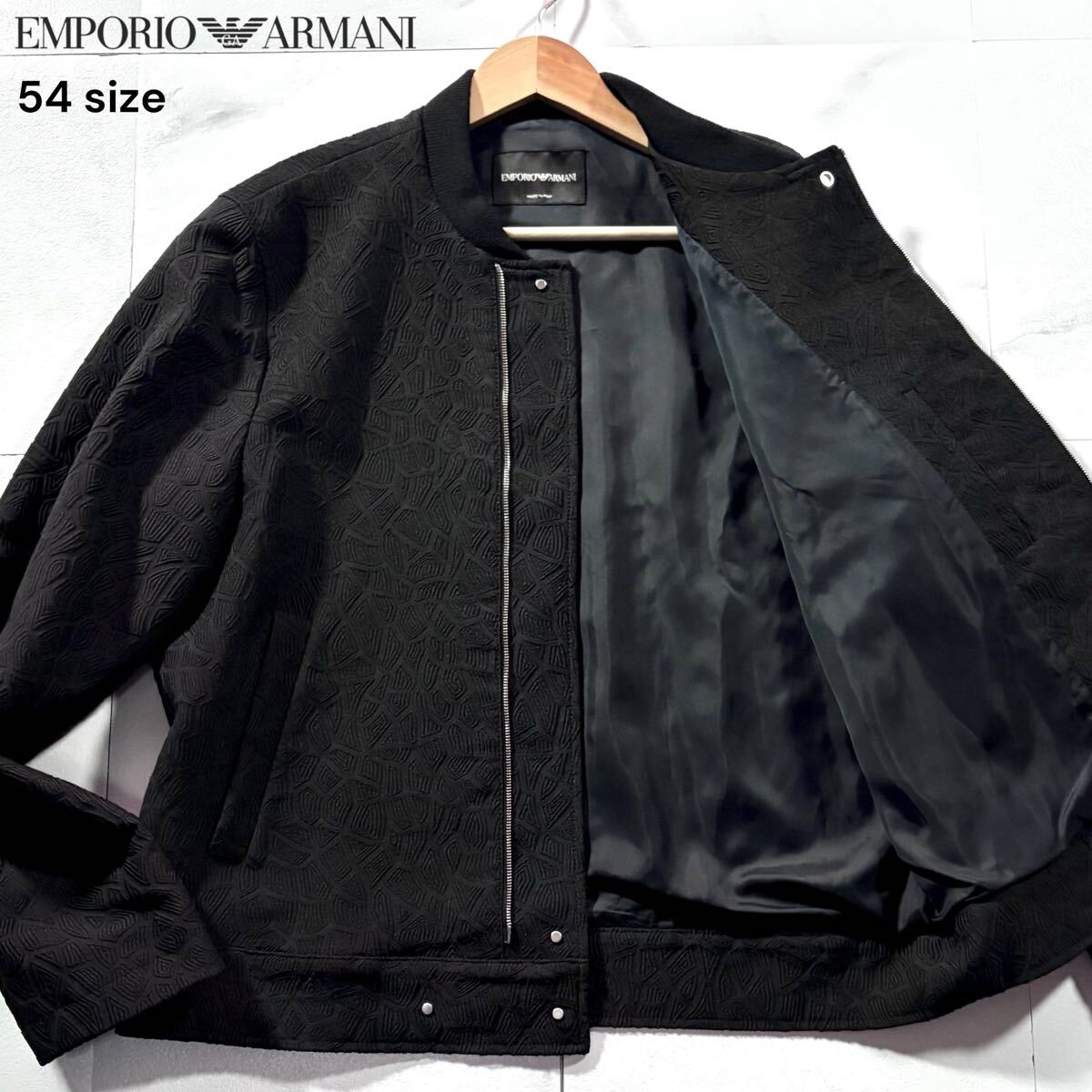 未使用に近い美品　アルマーニ コレツォーニ 革ブルゾン ARMANI EXCHANGE (アルマーニ エクスチェンジ ) フェイクレザー