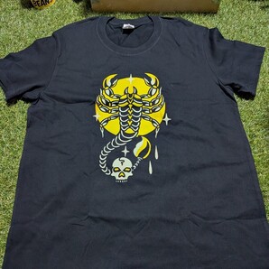 新品│評価2500セール!男女兼用│スカルスコーピオン│サソリ輸入Tシャツ│海外インポート品│海外サイズS(JP-L)│黒、ブラック|タトゥー