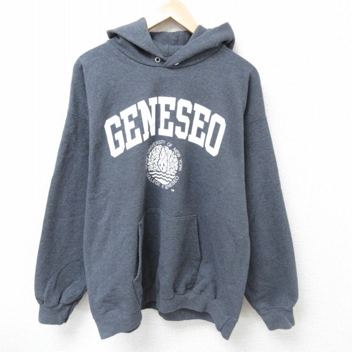 XL★古着 長袖 スウェット メンズ デモイン エリアコミュニティカレッジ 刺繍 大きいサイズ クルーネック 紺 ネイビー 23nov13 中古 スエット トレーナー トップス 中古古着 MVスポーツ 長袖スウェット メンズ マクレナン