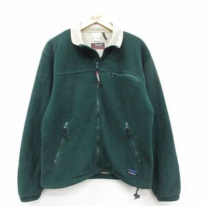 M/古着 エルエルビーン LLBEAN 長袖 フリース ジャケット メンズ 90s ポーラテック 緑 グリーン spe 25sep25 中古 アウター